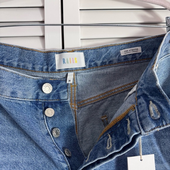 Rails The Atwater Slouchy Straight Leg Crop Jean Blue Bleach Hem Size 31 NEW - Picture 5 of 10